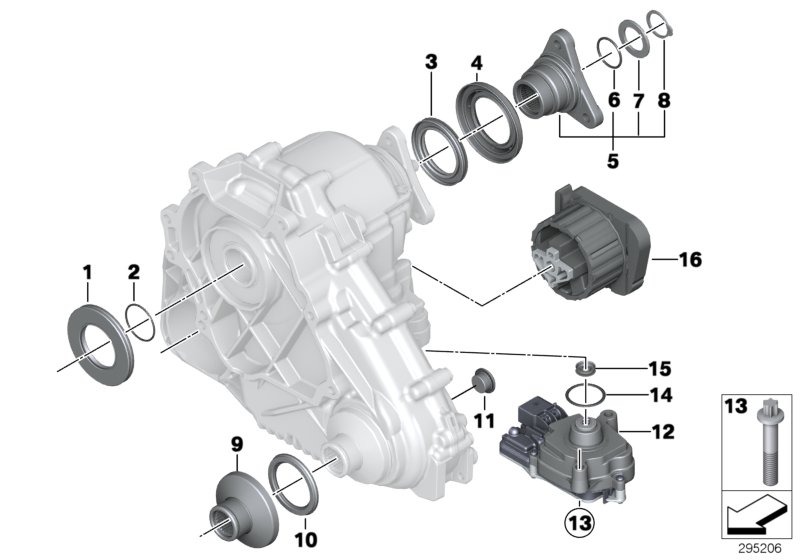 Diagram Transfer case, single parts ATC 450 for your 2012 BMW Alpina B7   