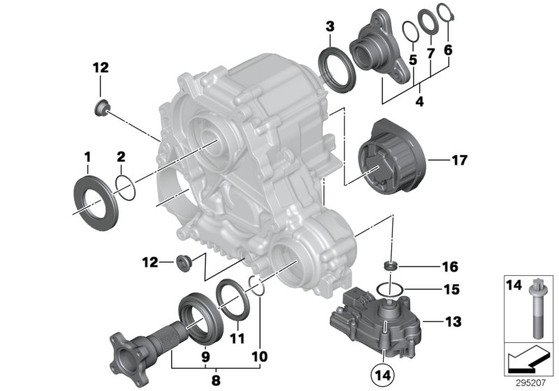 Diagram Transfer case, single parts ATC 350 for your 2014 BMW 750Li   