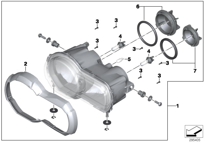 Diagram Headlight for your 2016 BMW R1200GS   