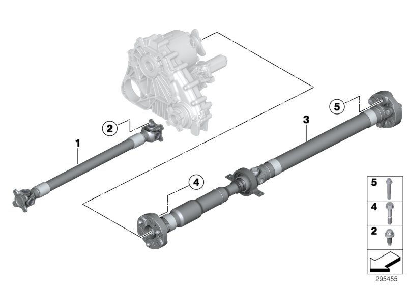 Diagram Drive shaft, 4-WHEEL for your BMW