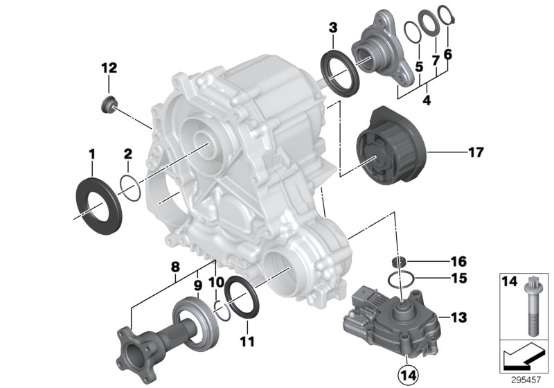Diagram Transfer case single parts ATC 35L for your 2014 BMW 335i   