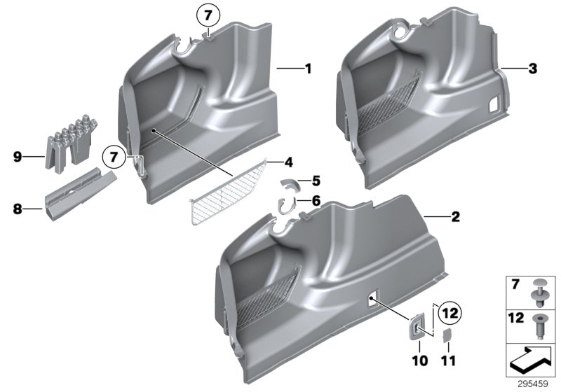 Diagram Left trunk trim for your 2006 BMW M6   