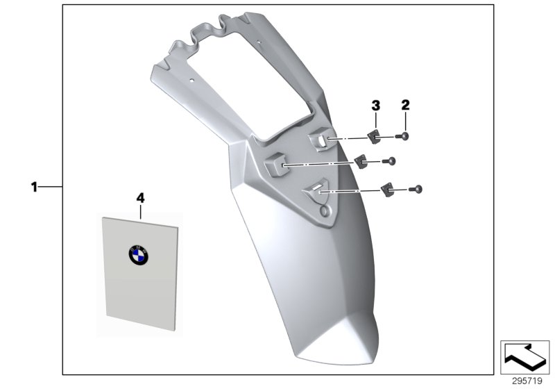 Diagram Set of splash guard extensions for your 2010 BMW F800GS   