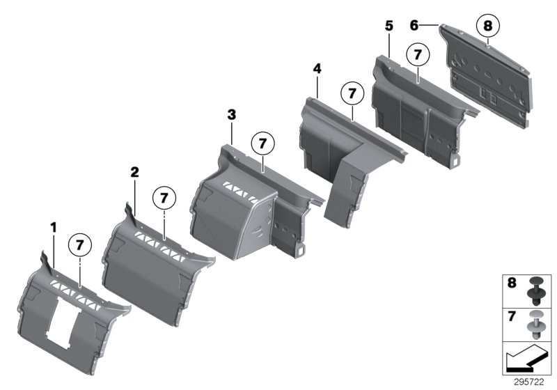 Diagram Trunk partition trim panel for your 2006 BMW M6   