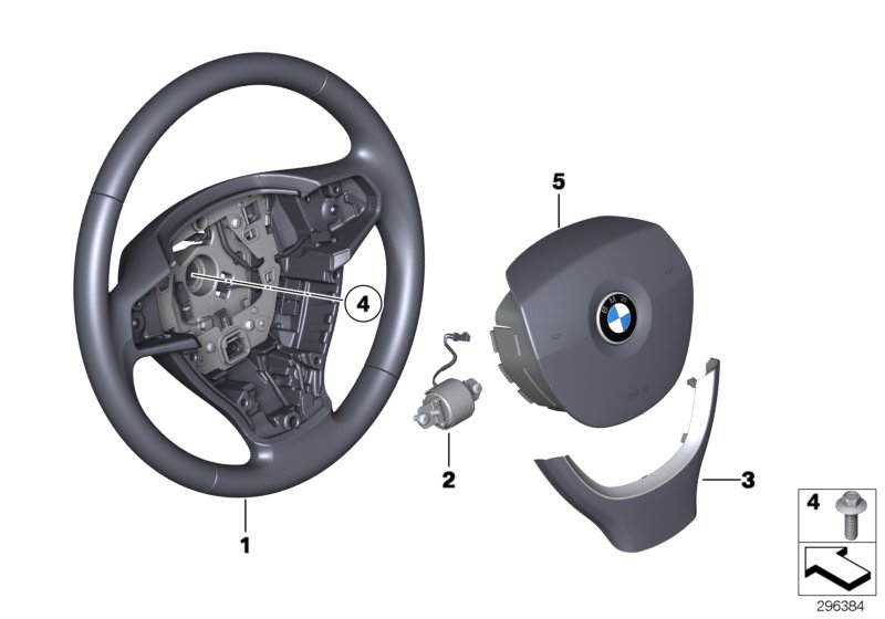 Diagram Steering wheel airbag multifunctional for your BMW