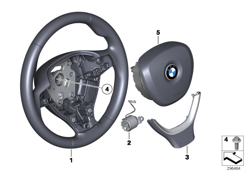 Diagram Airbag sports steering wheel multifunct. for your 2023 BMW X3  30eX 