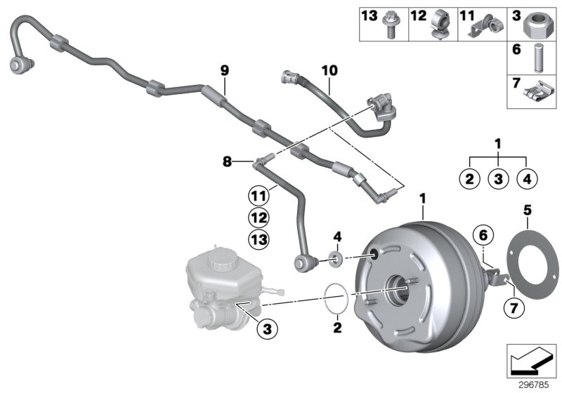 Diagram Power brake for your BMW