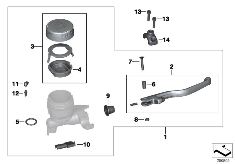 Diagram Handbrake lever for your BMW