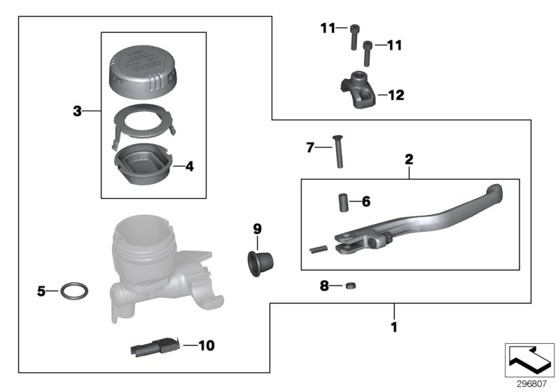 Diagram Handbrake lever for your BMW