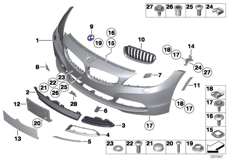 Diagram Trim cover, front for your 2016 BMW Z4   