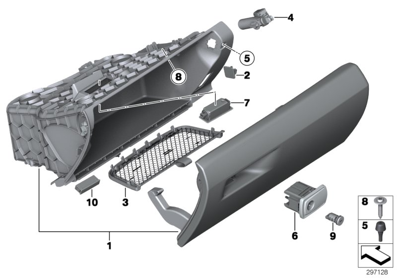 Diagram GLOVE BOX for your 2003 BMW X5   