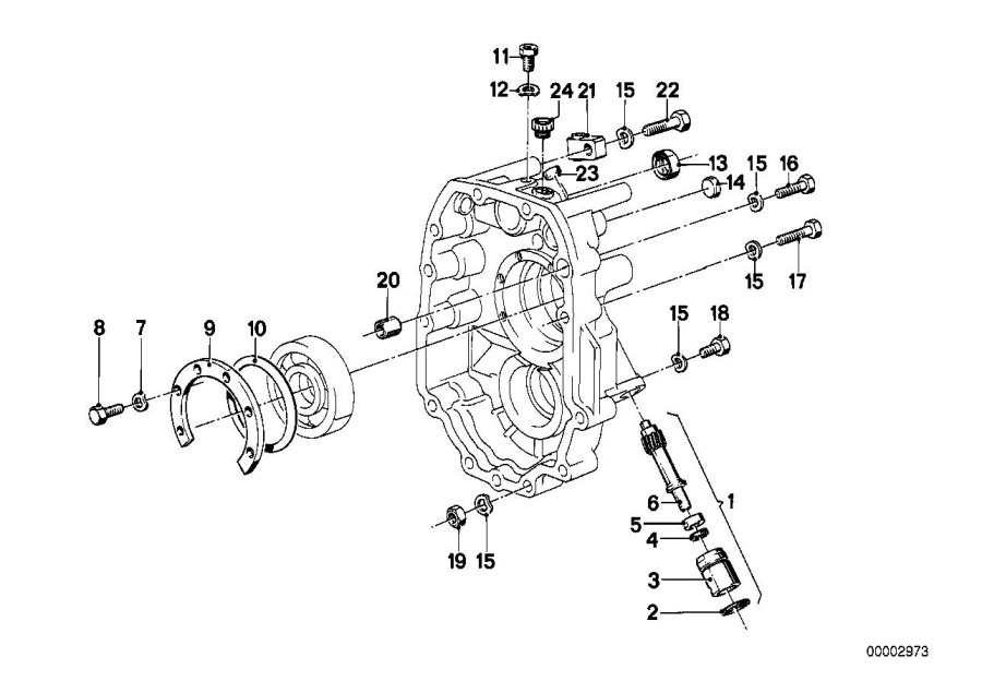 Diagram Getrag 265/6 case COVER/SPEEDO drive for your 2011 BMW 323i   