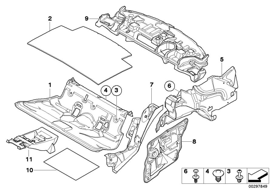 Diagram Sound insulating rear for your 2023 BMW X3  30eX 