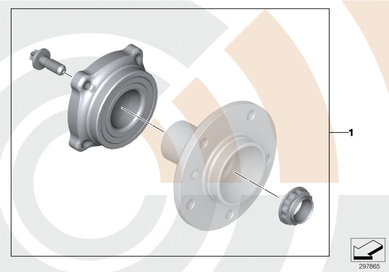 Diagram Kit, wheel bearing, rear / Value Line for your BMW