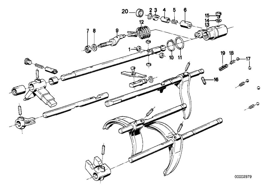 Diagram Getrag 265/6 inner gear shifting parts for your 2017 BMW M2   