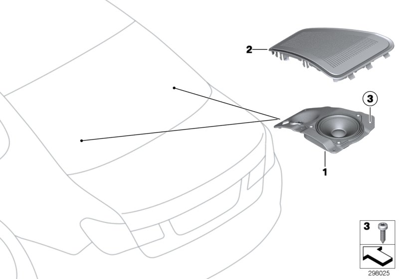 Diagram Single parts, High End System rear tray for your BMW