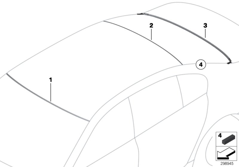 Diagram Window mounting parts for your BMW 535d  