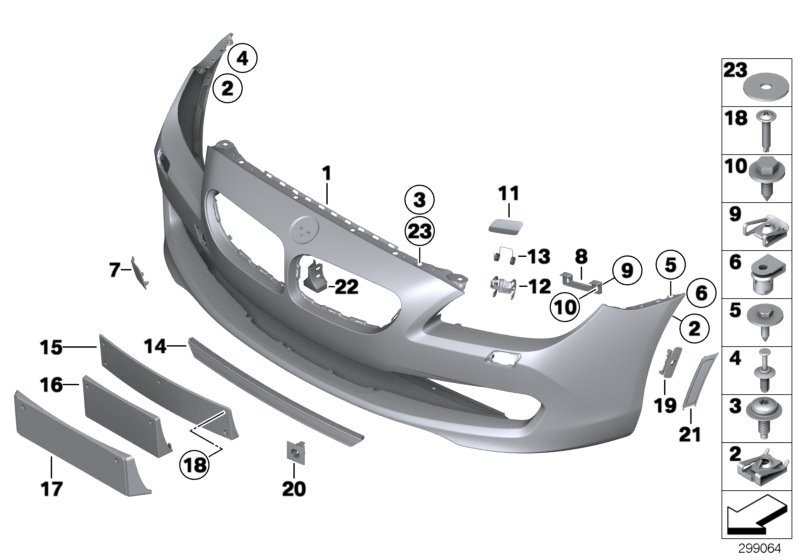 Diagram Trim cover, front for your BMW 640iX  