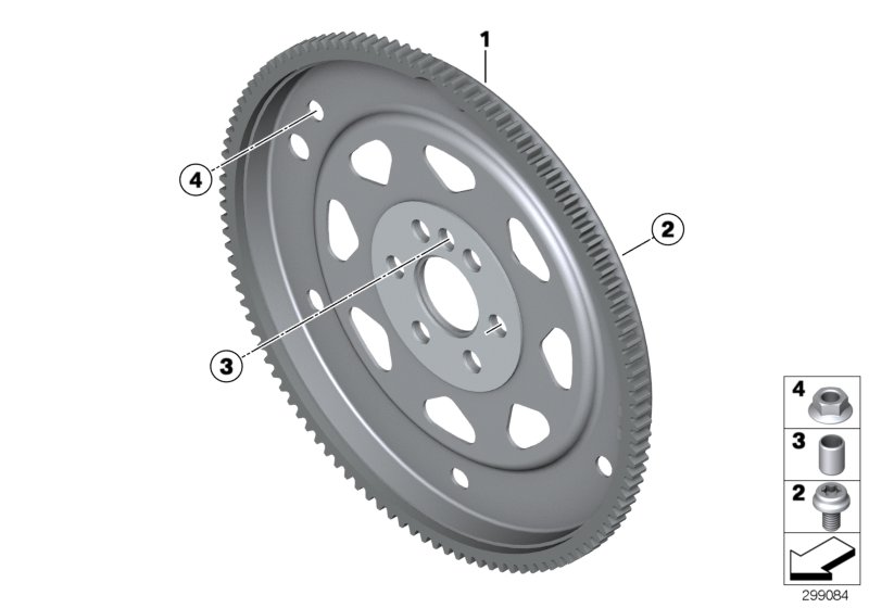 Diagram FLYWHEEL AUTOMATIC for your BMW