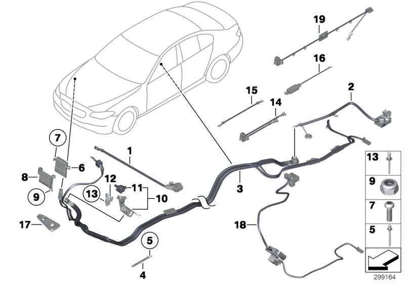 Diagram BATTERY CABLE/EARTH CABLE for your 2014 BMW 650iX   
