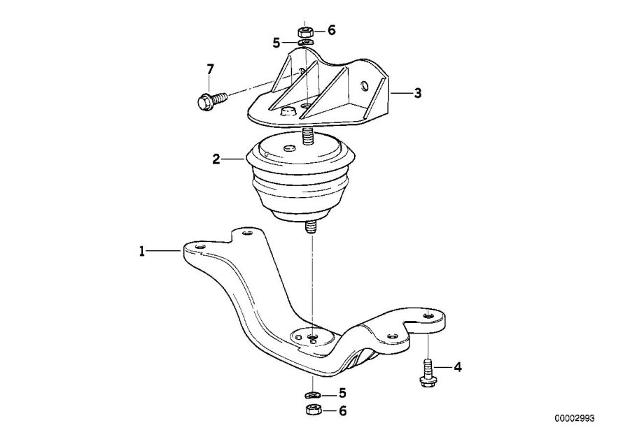 Diagram Gearbox suspension for your BMW