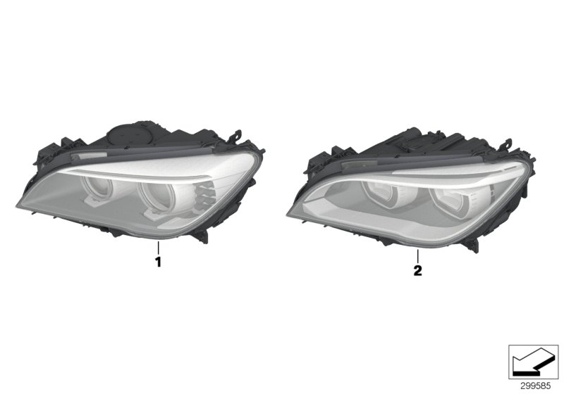 Diagram Headlight for your 2007 BMW 550i   