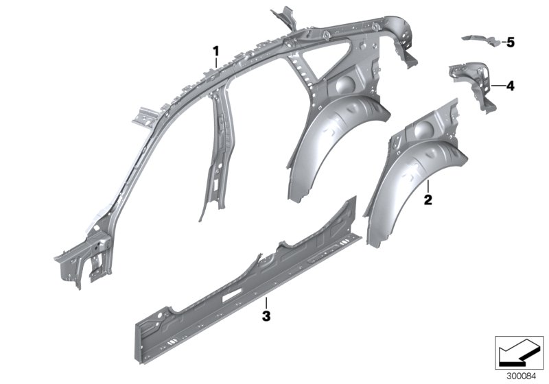 Diagram Side frame section, inner for your BMW