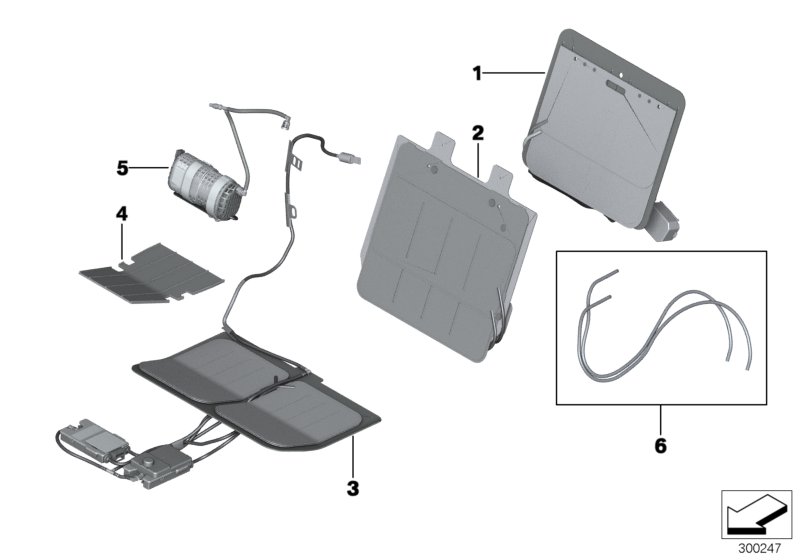 Diagram Seat, front, lumbar Active seat for your BMW