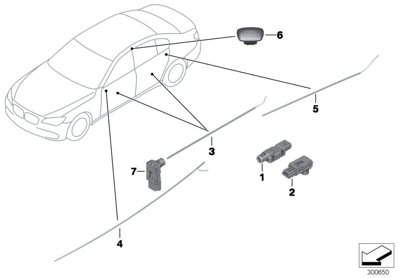 Diagram LED module / fiber-optic for your BMW 750i  