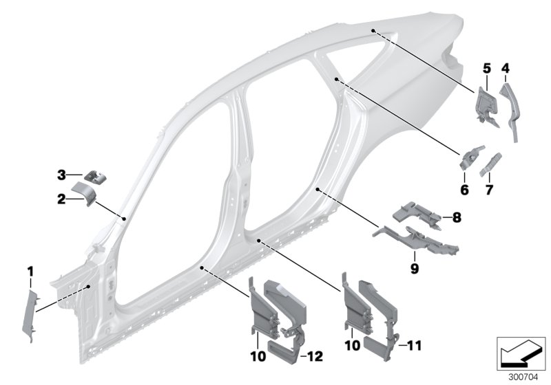 Diagram Cavity shielding, side frame for your 2009 BMW M6   