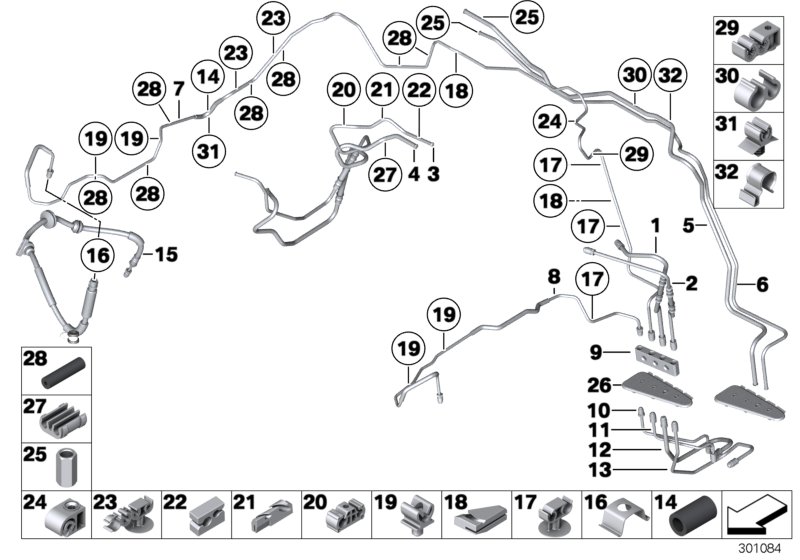 Diagram Brake pipe, front for your 2014 BMW M6  Coupe 