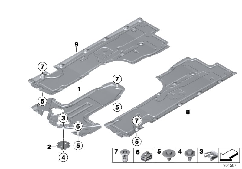 Diagram Underbody cover, front for your 2013 BMW 328iX   