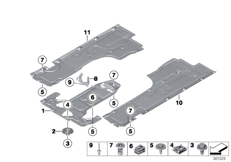 Diagram Underbody cover, front for your 2013 BMW