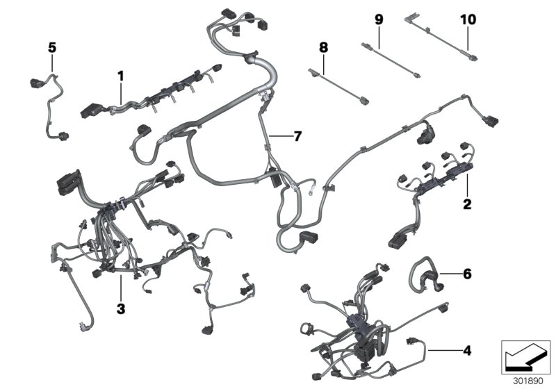 Diagram Engine wiring harness for your BMW