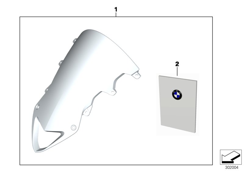 Diagram Windshield, high for your 2011 BMW S1000RR   