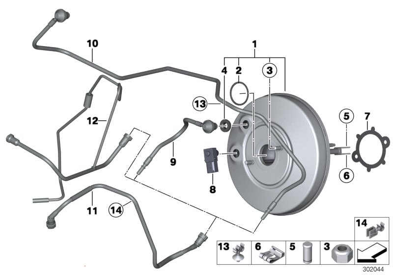 Diagram Power brake unit depression for your MINI