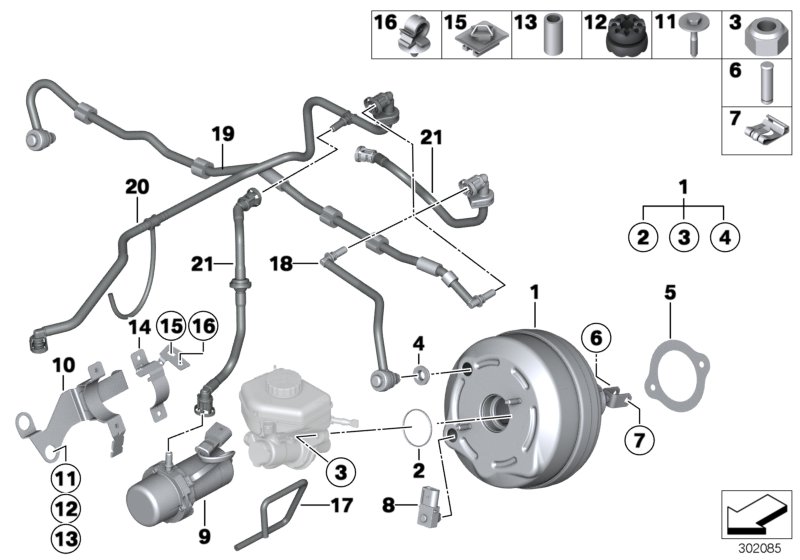 Diagram Power brake for your BMW