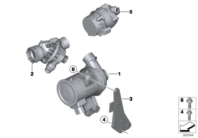 Diagram Waterpump - Thermostat for your BMW