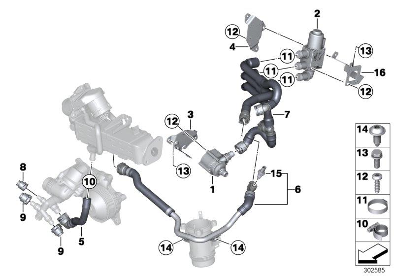Diagram Cooling system - EGR for your 2012 BMW 335i   