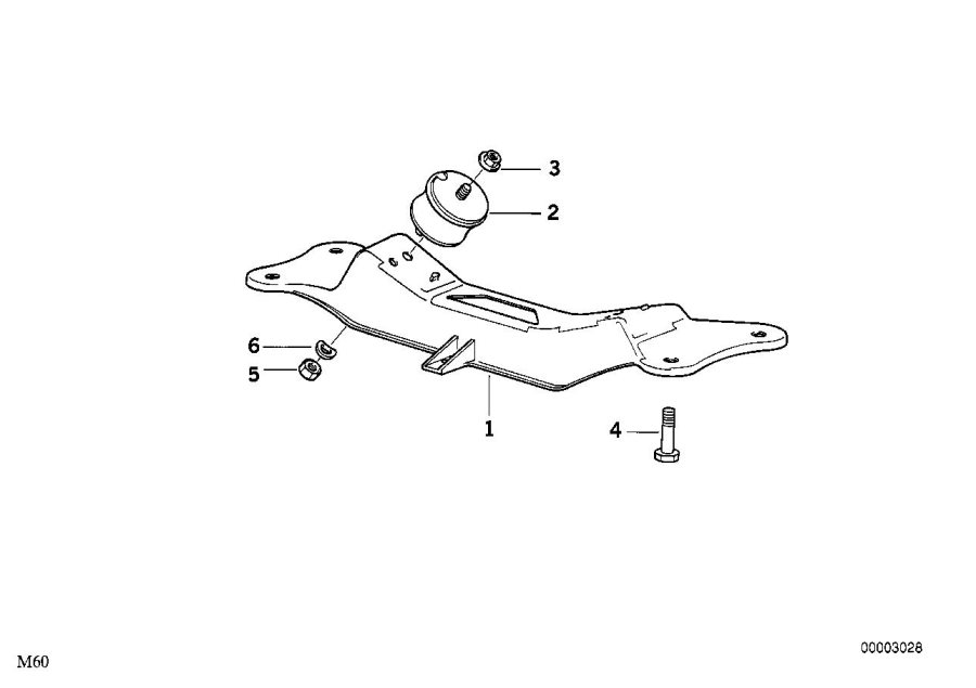 Diagram Gearbox suspension for your BMW