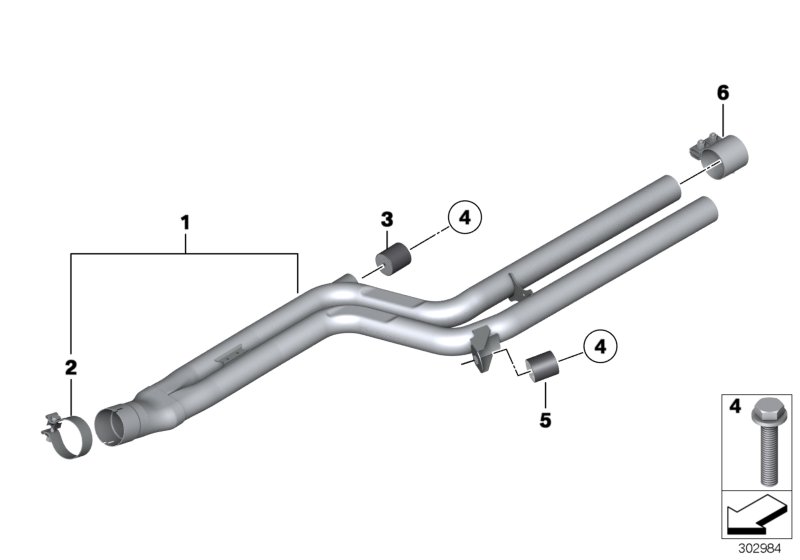Diagram Front muffler for your BMW