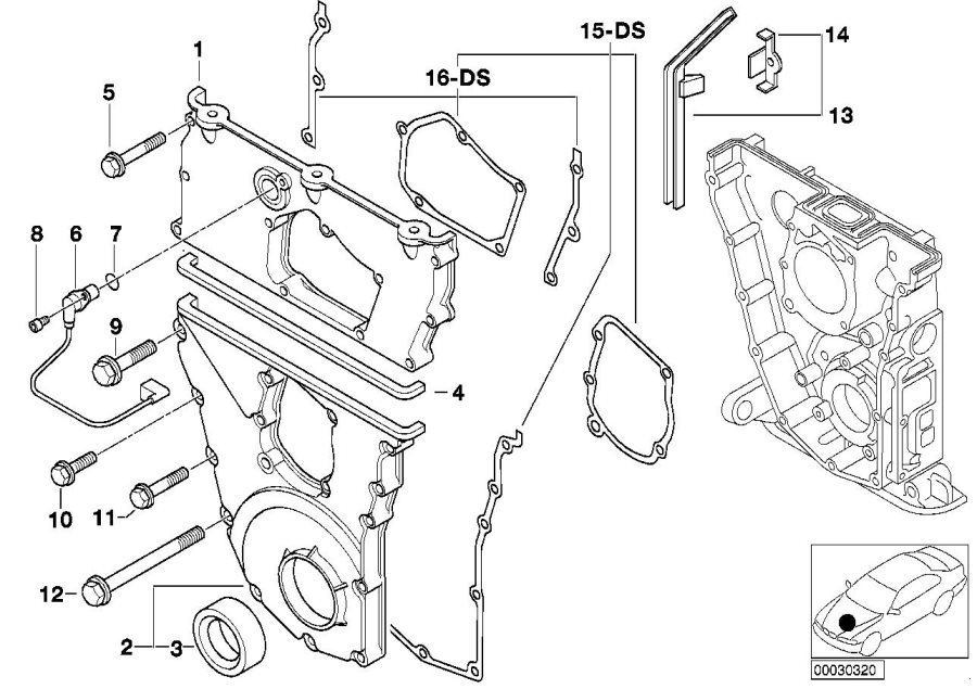 Diagram Timing case for your 2016 BMW X1   