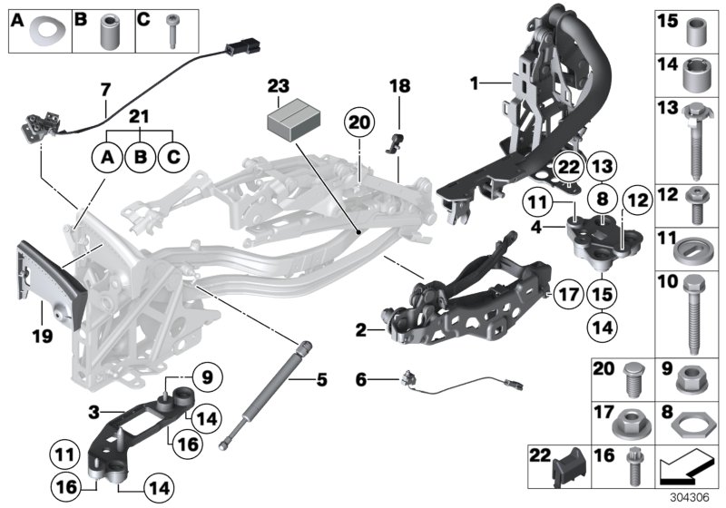 Diagram Mounting parts for your BMW