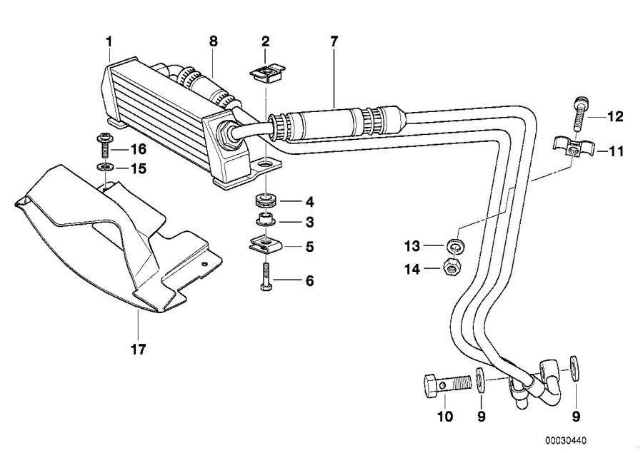 Diagram Oil cooler for your 2015 BMW HP4   