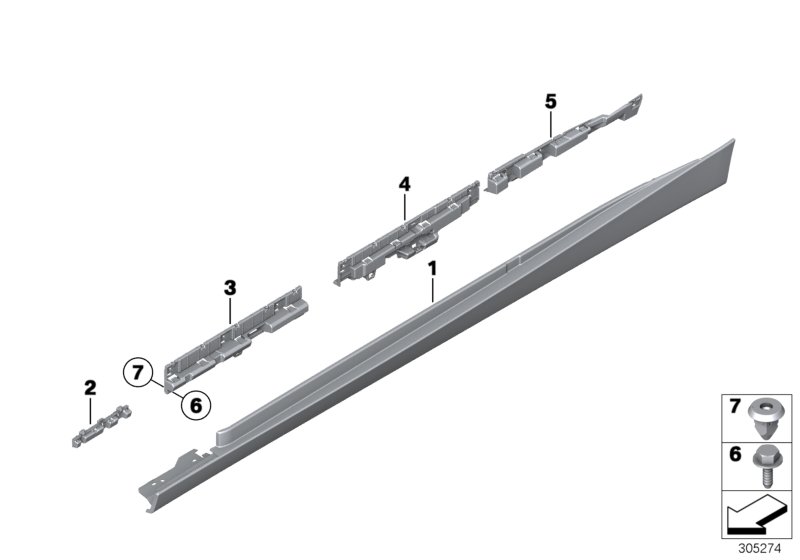 Bmw Rocker Panel Trim Primed Right Arch Wheel Sill