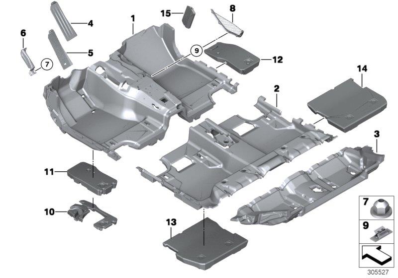 Diagram FLOOR COVERING for your BMW
