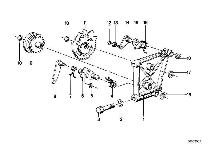 Diagram Internal shifting PARTS/SHIFTING cam for your BMW R100GS  