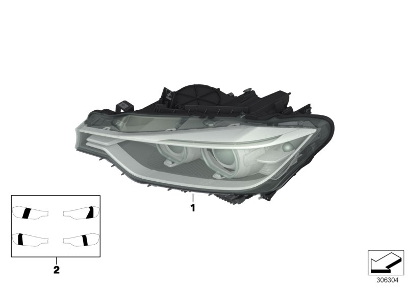 Diagram Headlight for your 2009 BMW 550i   