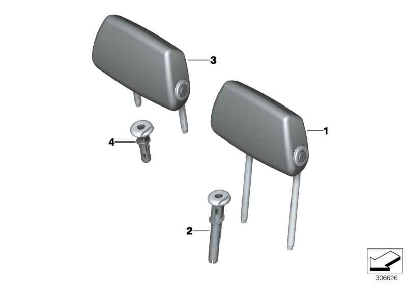 Diagram Rear seat head restraint for your 2019 BMW 230i   