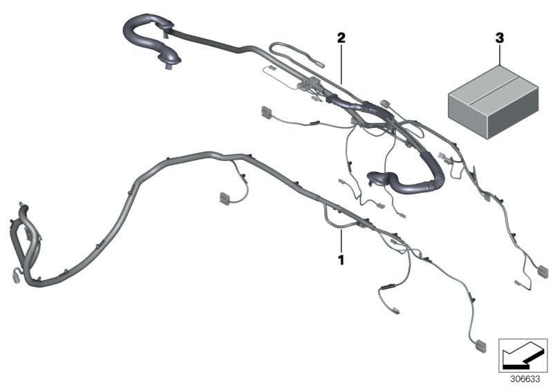 Diagram Various additional cable harnesses for your BMW 328i  